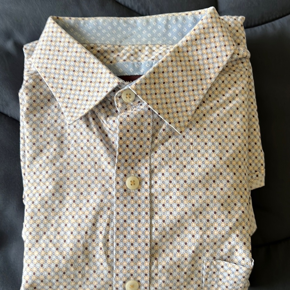 Mens Johnston & Murphy long sleeve button front shirt